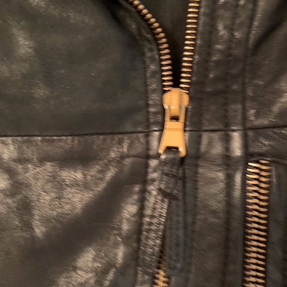 Genuine soft leather Moto jacket - Picture 4 of 11